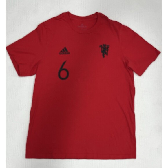 Adidas Manchester United FC Paul Pogba Amplifier Red T-Shirt Size L Soccer - Picture 1 of 4